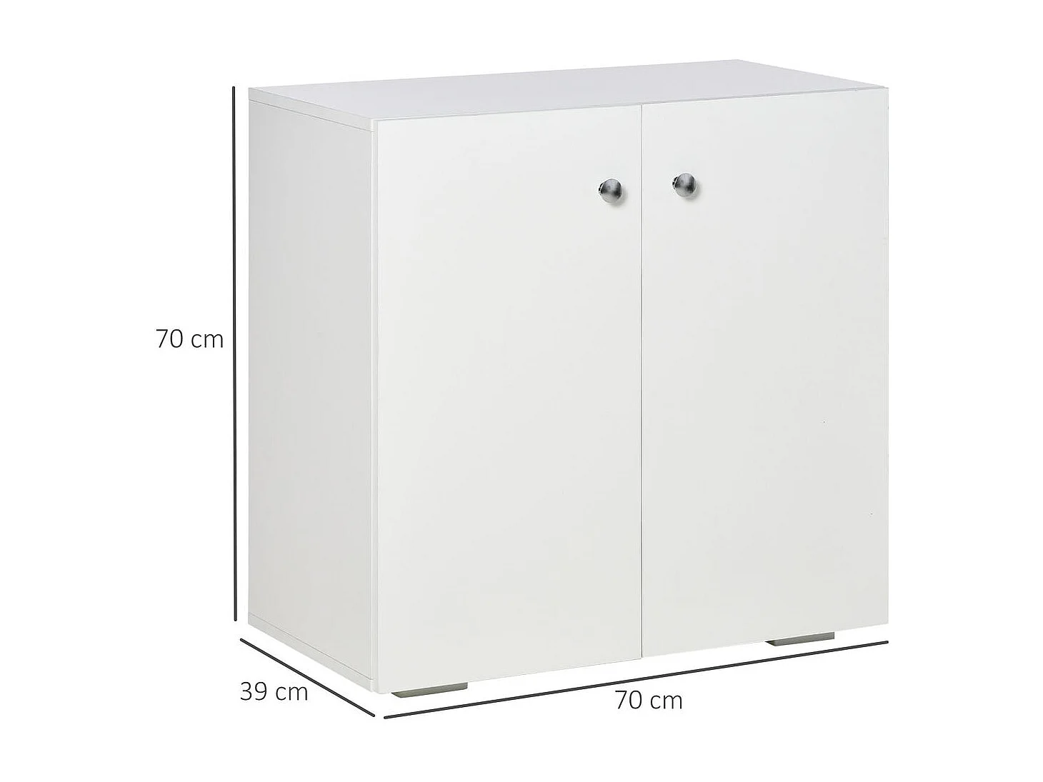 Aparador de salón blanco 70x39x70 cm HOMCOM