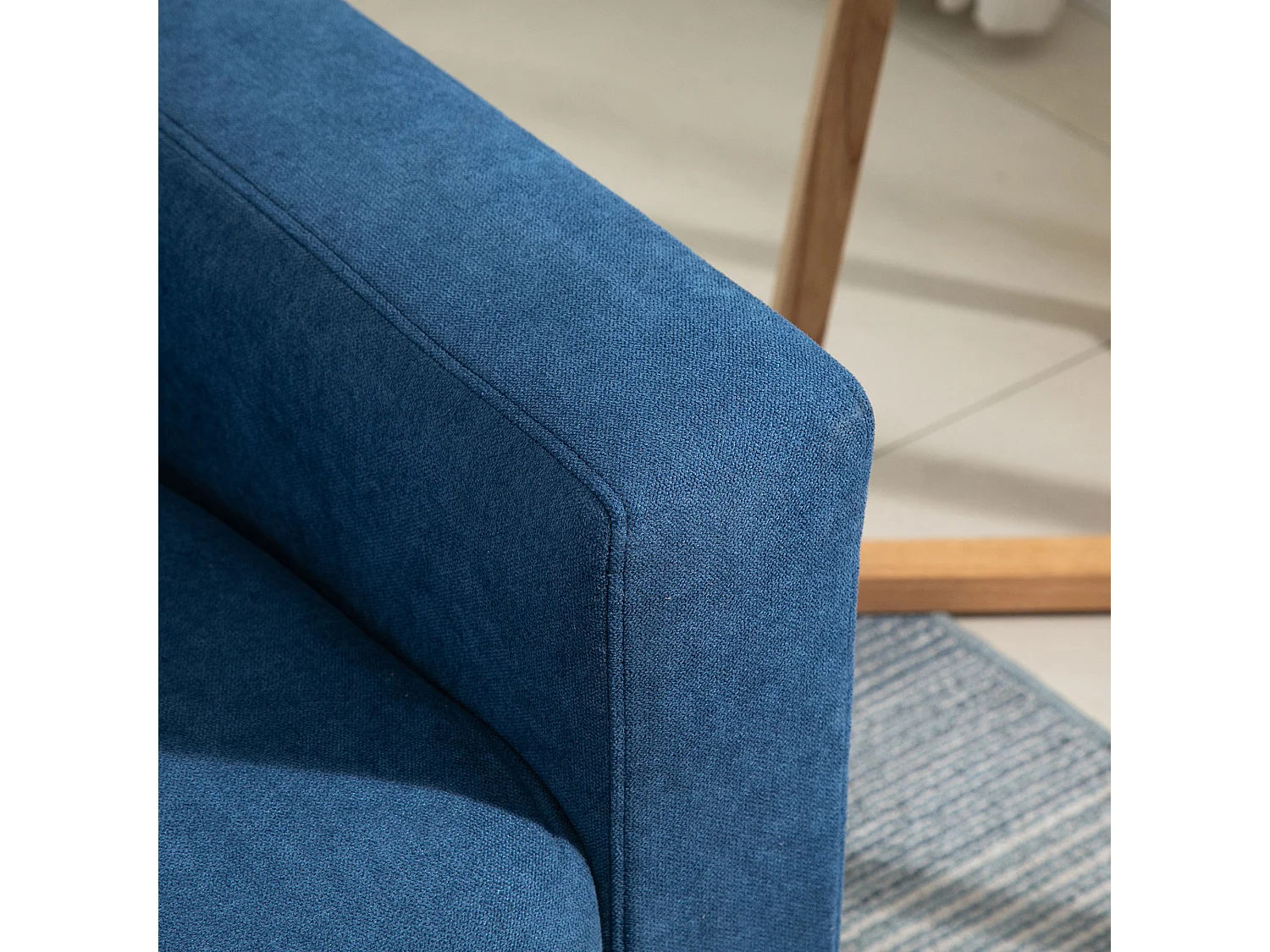 Sofá doble azul 145x76x88 cm HOMCOM