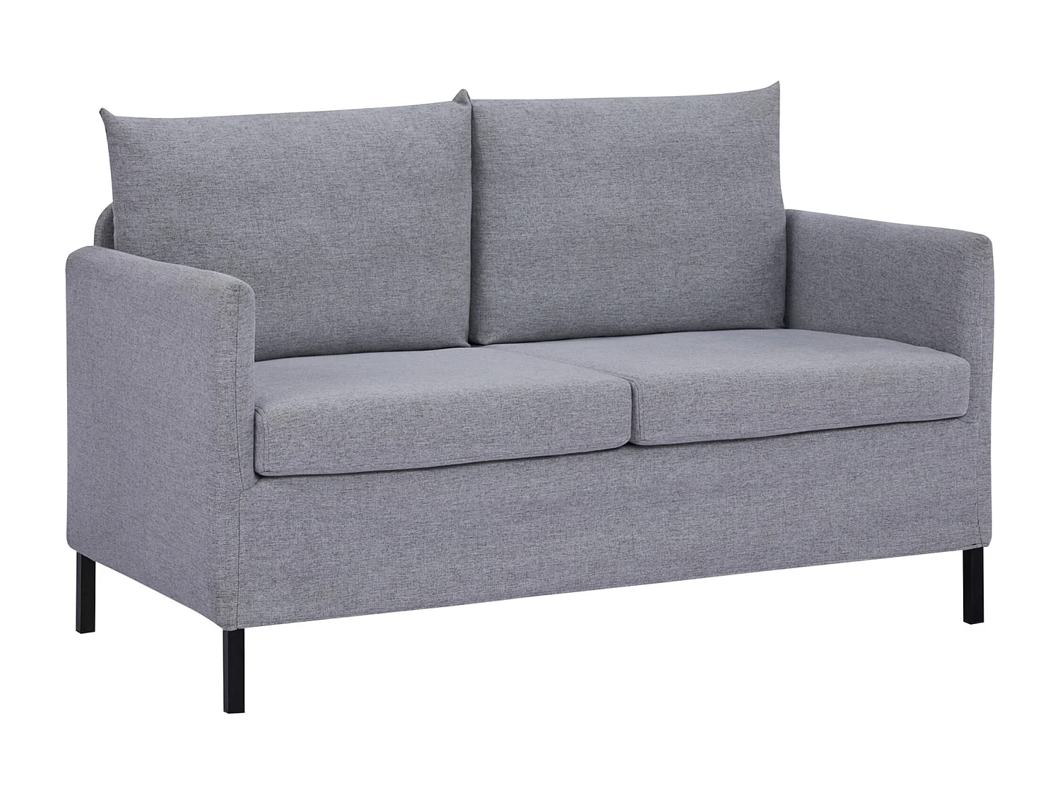 Sofá de 2 plazas gris 130x67x76.5 cm HOMCOM