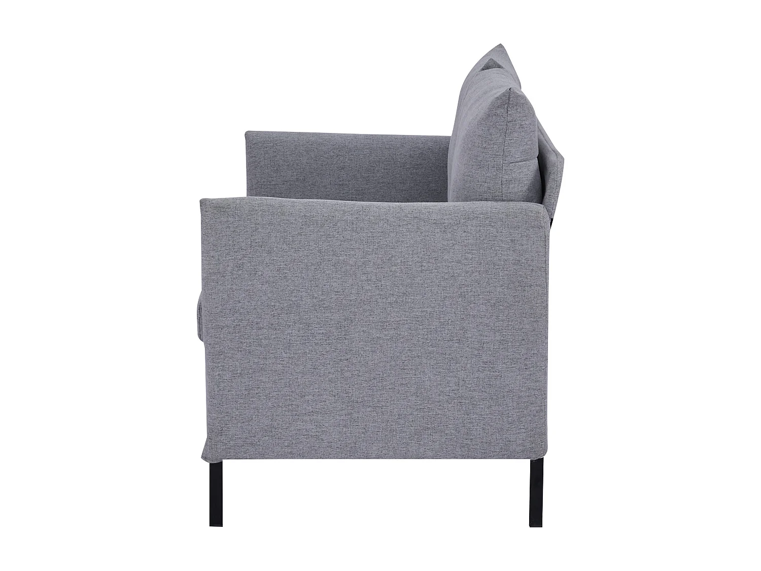 Sofá de 2 plazas gris 130x67x76.5 cm HOMCOM