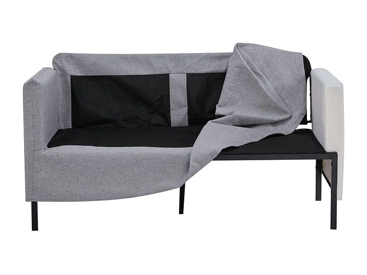 Sofá de 2 plazas gris 130x67x76.5 cm HOMCOM