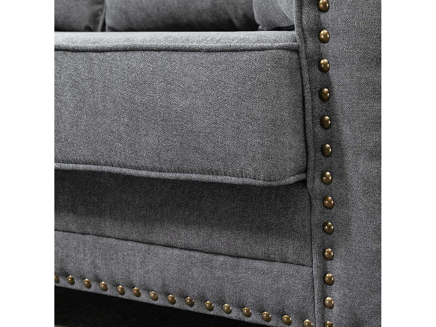 Sofá doble gris 196x80.5x89 cm HOMCOM