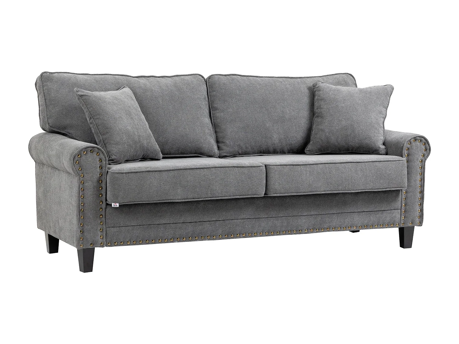 Sofá doble gris 196x80.5x89 cm HOMCOM