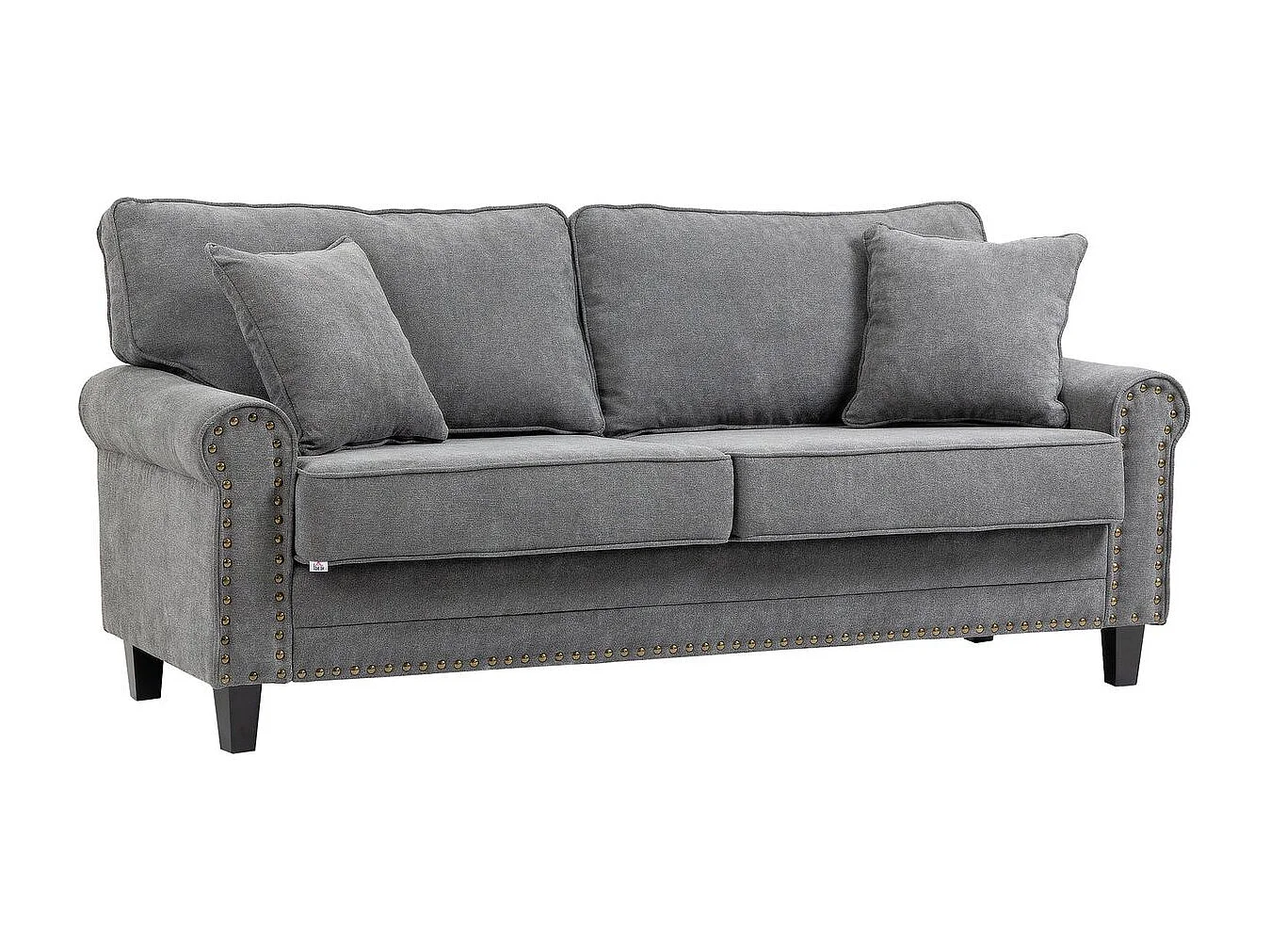 Sofá doble gris 196x80.5x89 cm HOMCOM