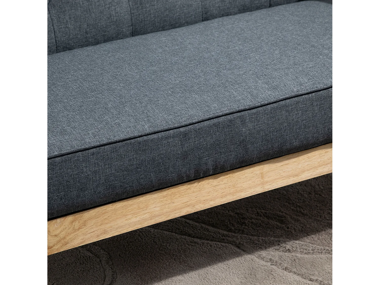 Sofá de 2 plazas gris 114x66x69 cm HOMCOM