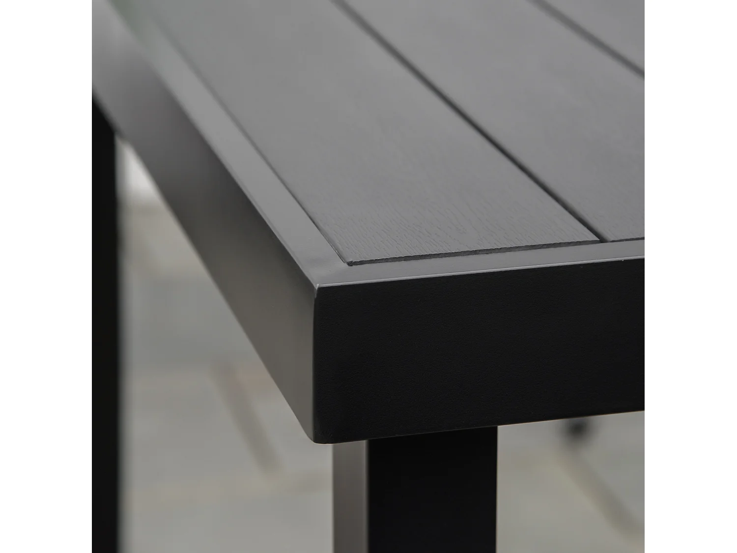 Mesa de jardín negro 140x90x74 cm Outsunny