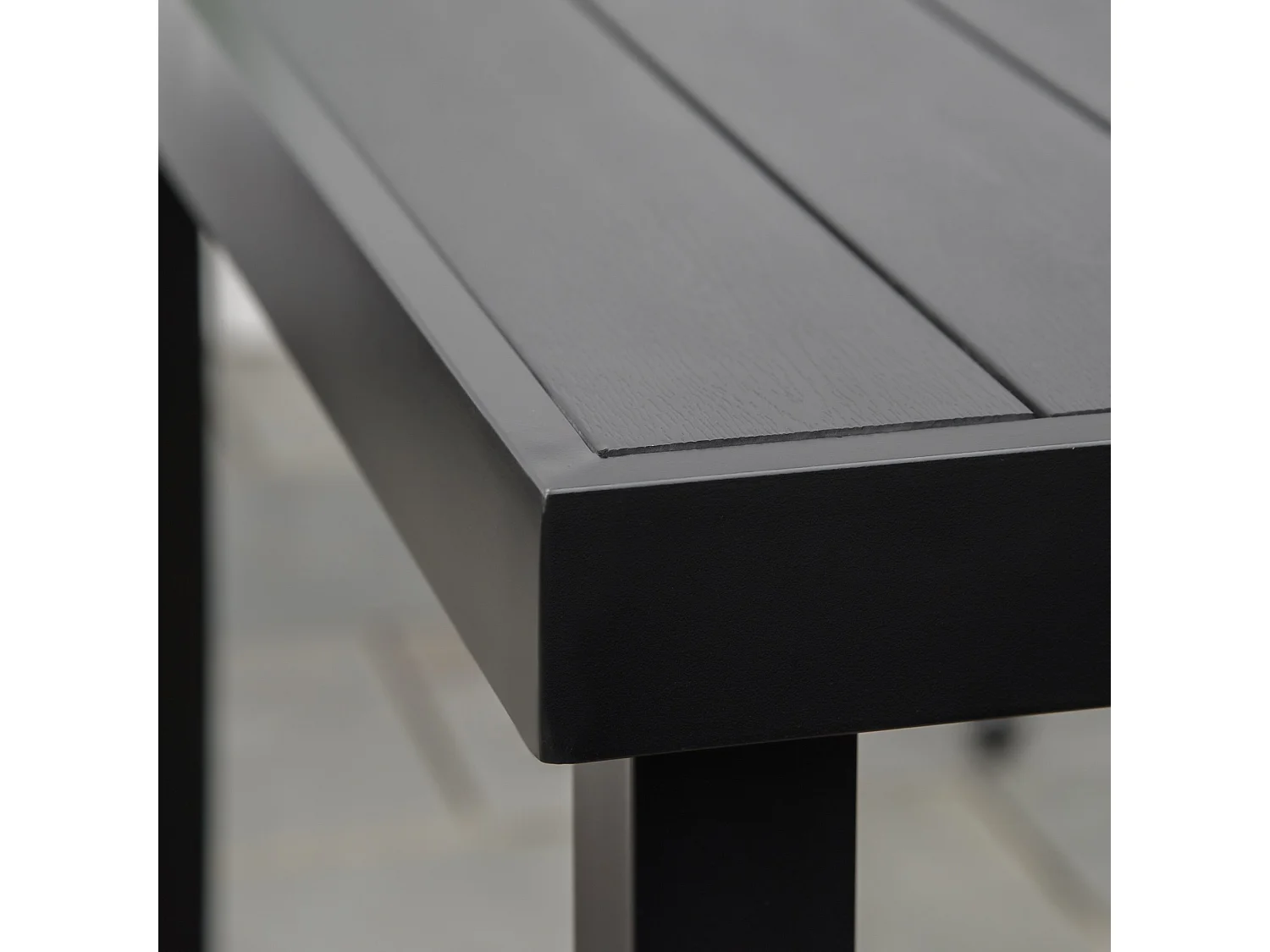 Mesa de jardín negro 140x90x74 cm Outsunny