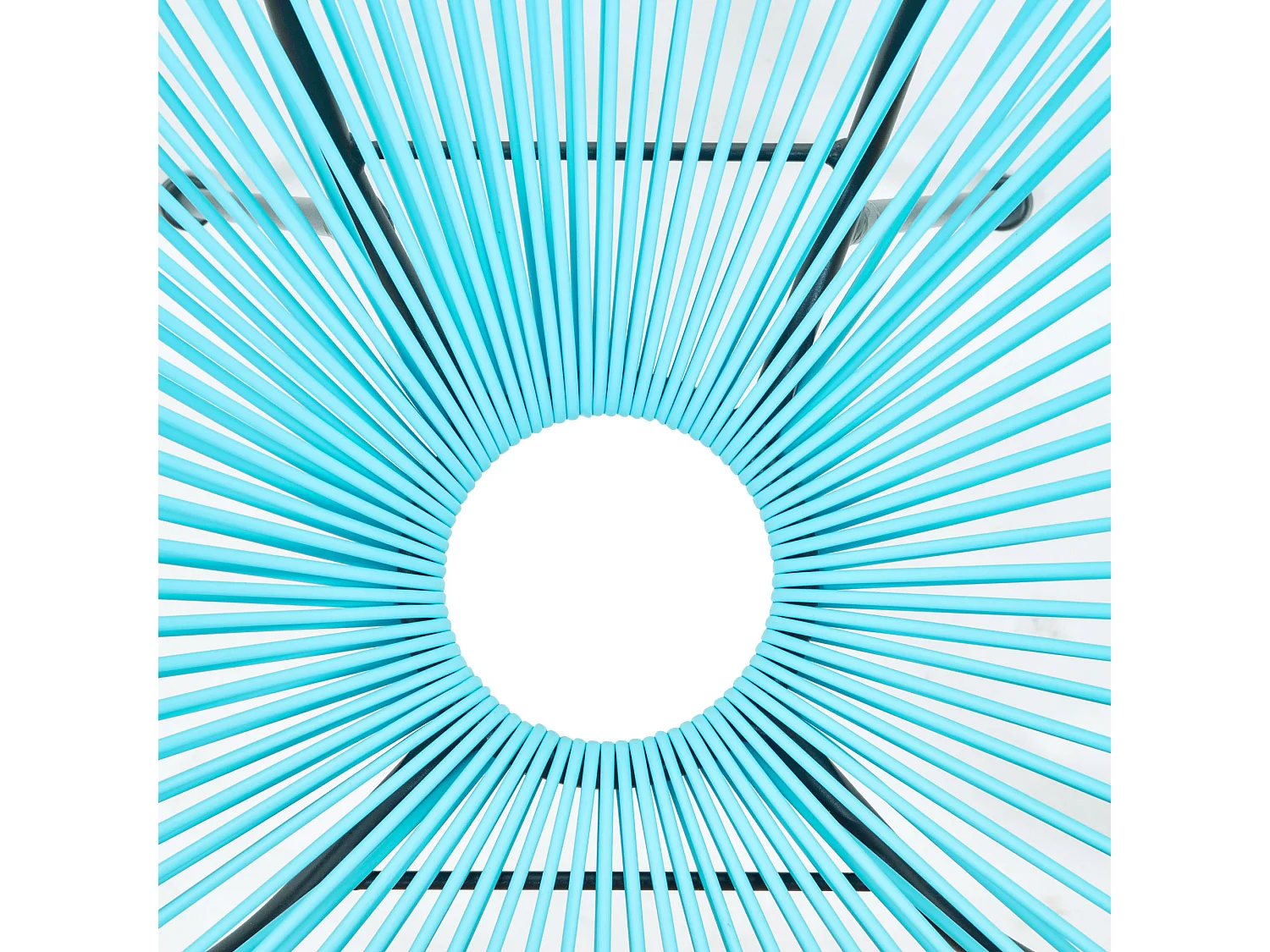 Set de 2 sillas de jardín de ratán turquesa 73x77x87 cm Outsunny