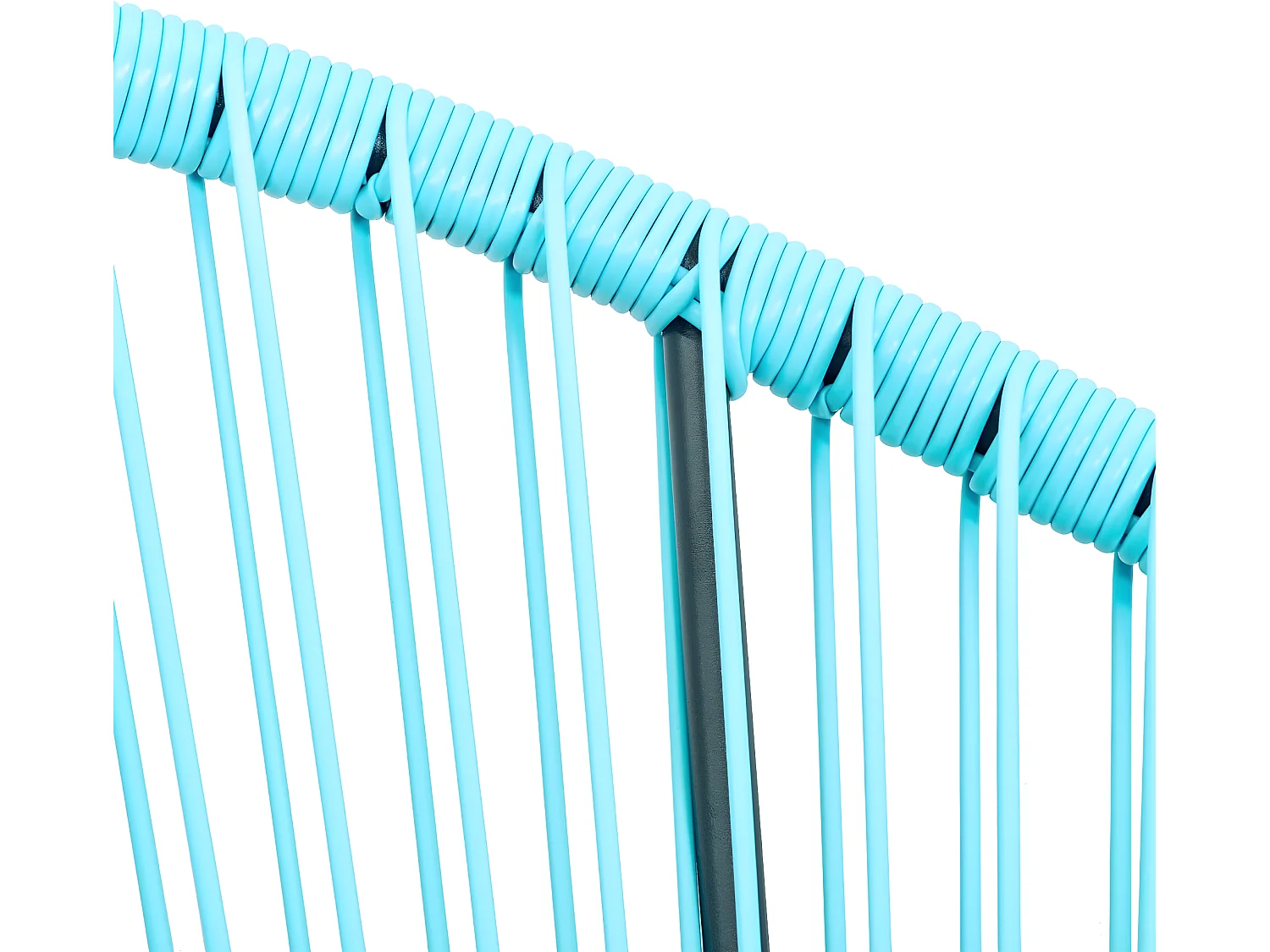 Set de 2 sillas de jardín de ratán turquesa 73x77x87 cm Outsunny