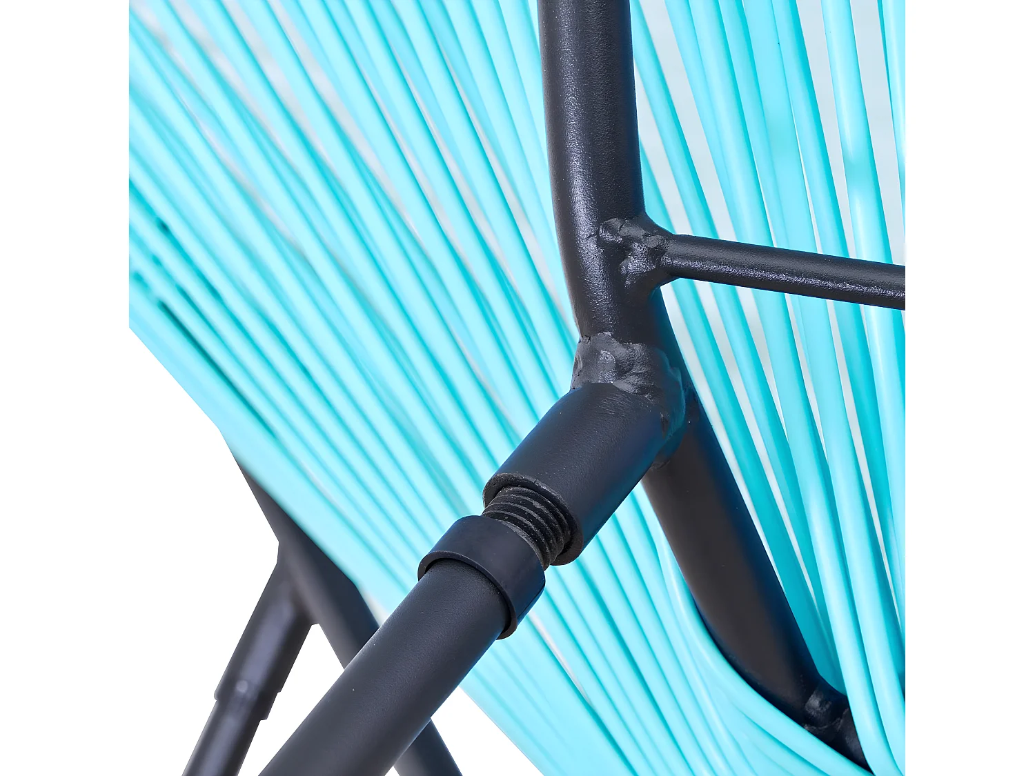 Set de 2 sillas de jardín de ratán turquesa 73x77x87 cm Outsunny