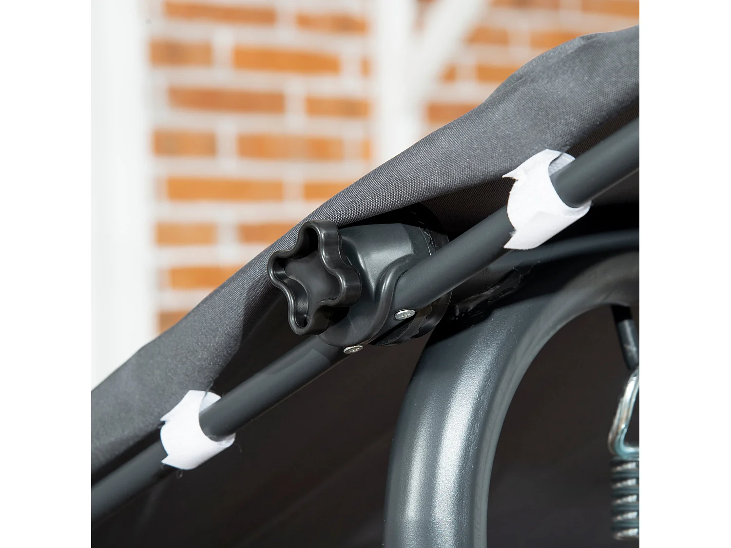 Columpio de jardín gris oscuro 204x112x150 cm Outsunny