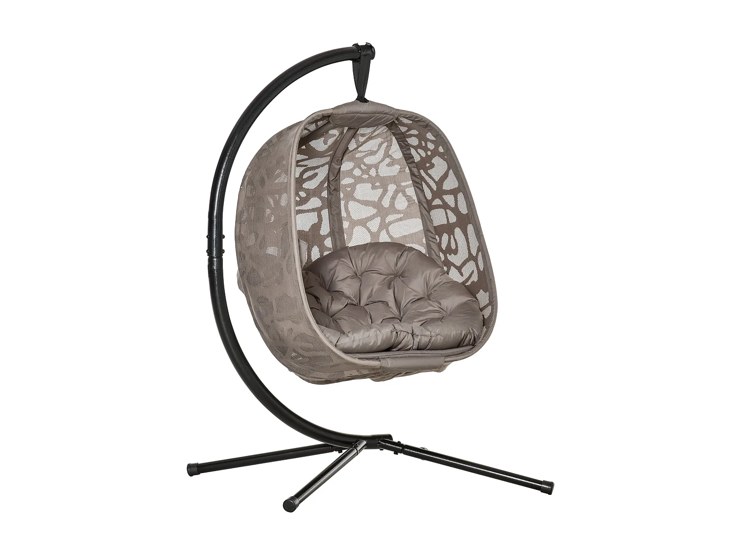 Silla colgante con soporte arena 126x96x172 cm Outsunny