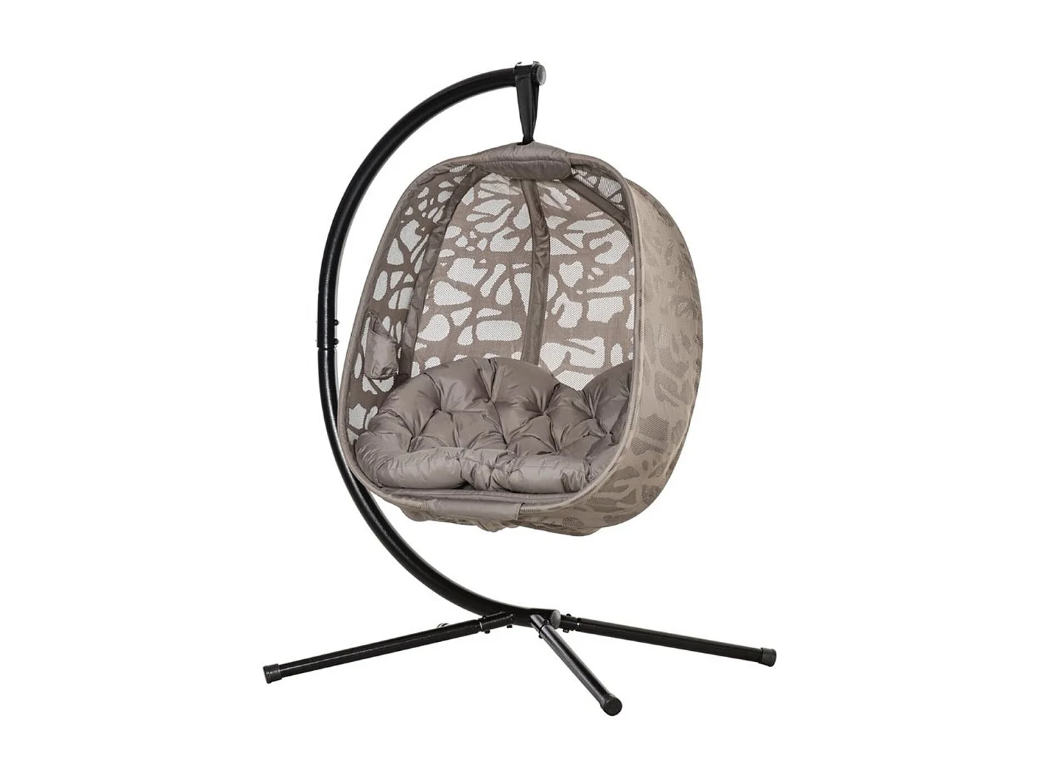 Silla colgante con soporte arena 126x96x172 cm Outsunny