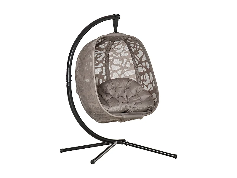 Silla colgante con soporte arena 126x96x172 cm Outsunny