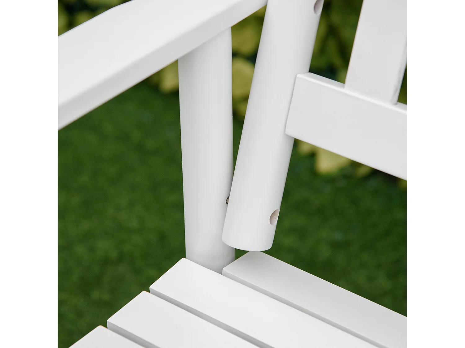 Banco mecedora de jardín blanco 125x68.5x102 cm Outsunny