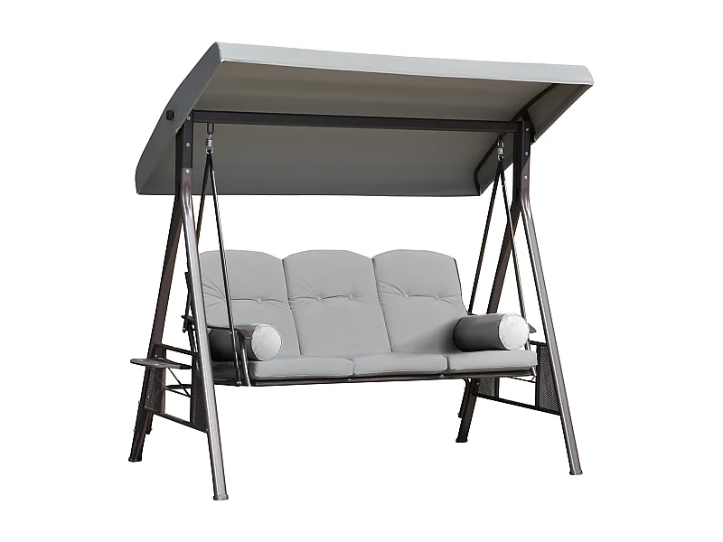 Columpio de jardín gris 116x206x183 cm Outsunny