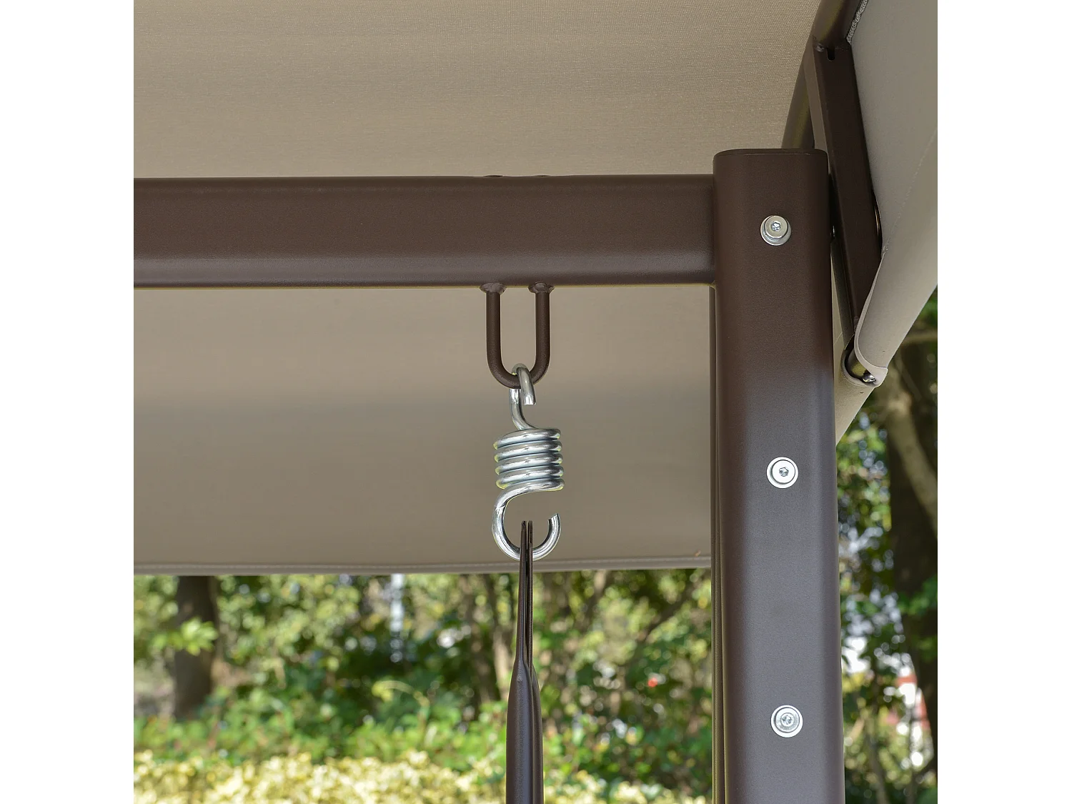 Columpio de jardín gris 116x206x183 cm Outsunny