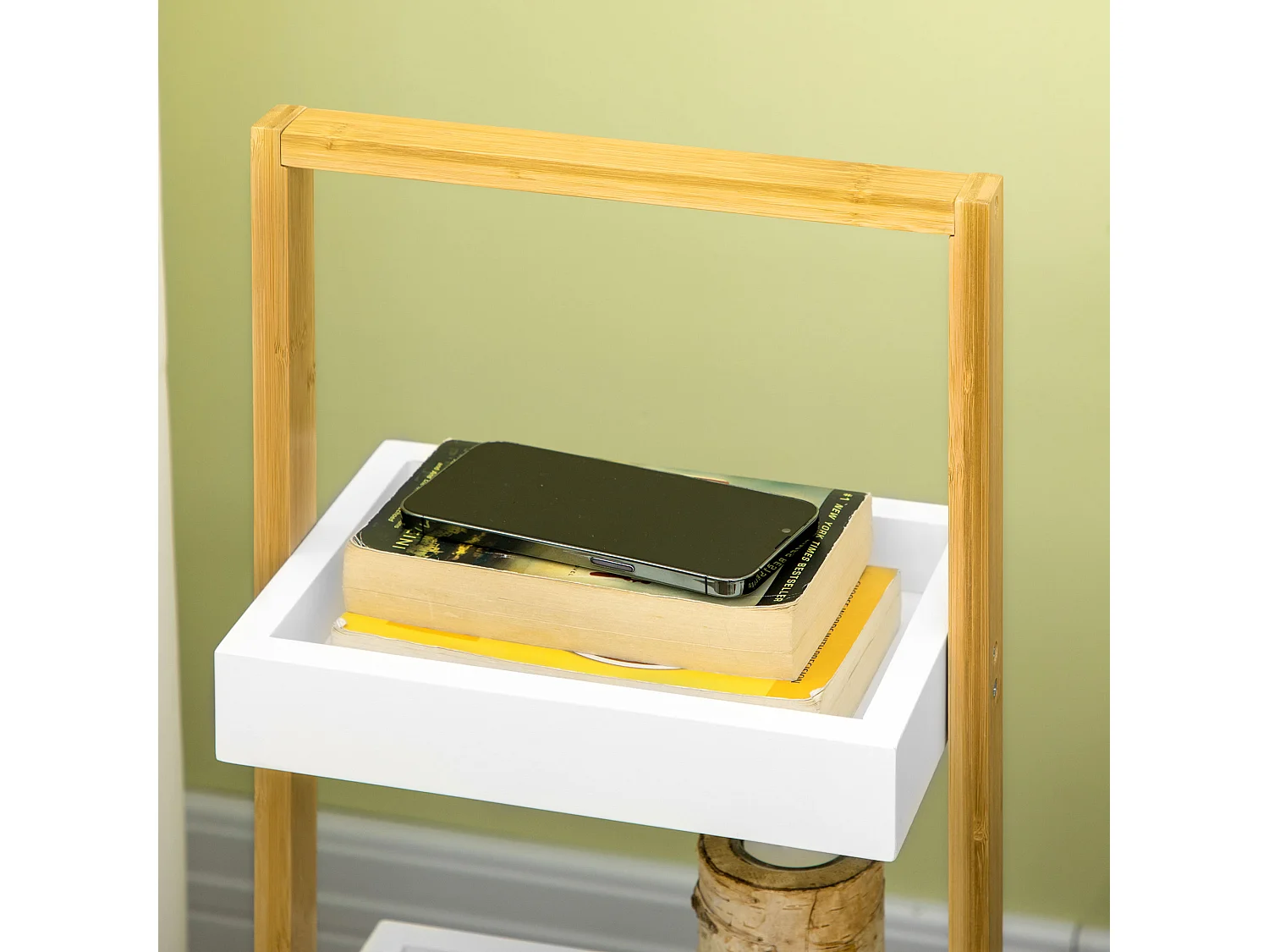 Carrito auxiliar blanco 28x18x75 cm HOMCOM