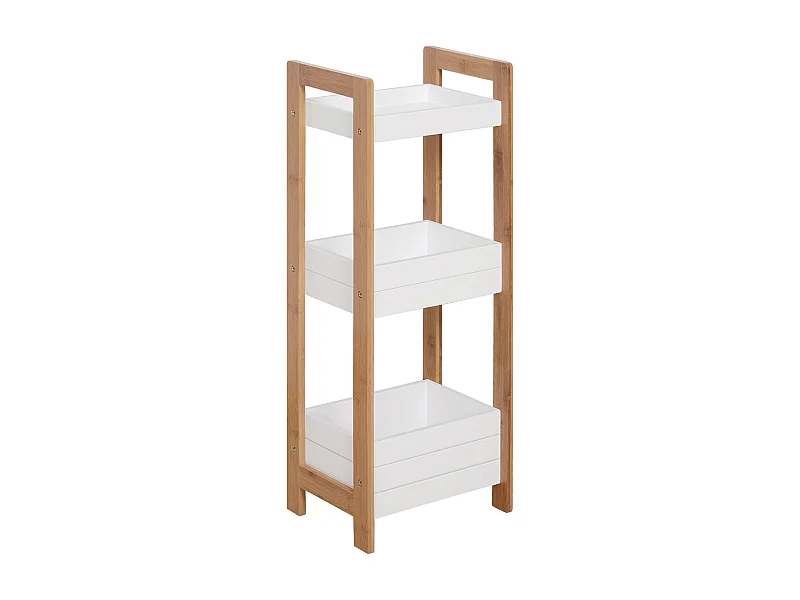 Estantería de baño blanco y natural 27,5x20,8x74 cm HOMCOM