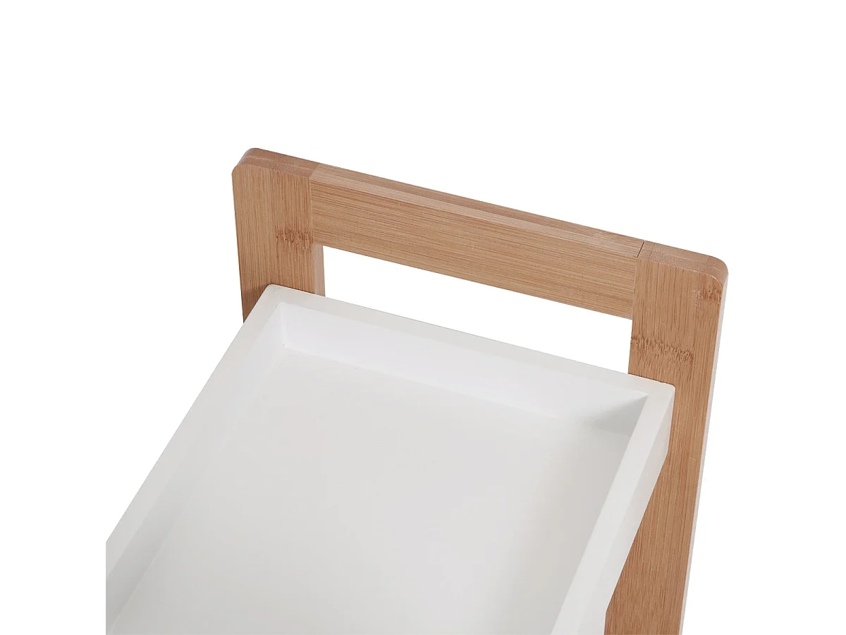 Estantería de baño blanco y natural 27,5x20,8x74 cm HOMCOM