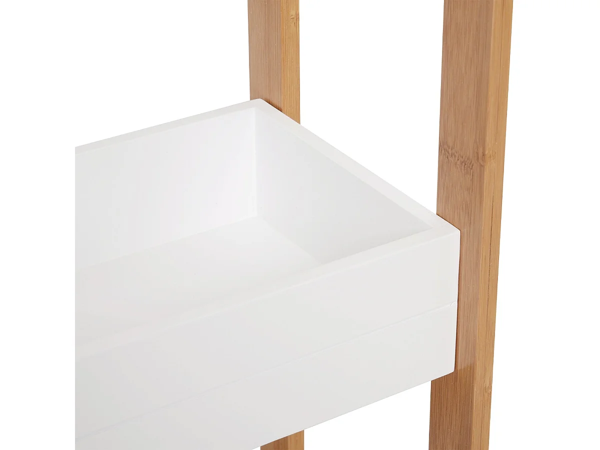 Estantería de baño blanco y natural 27,5x20,8x74 cm HOMCOM