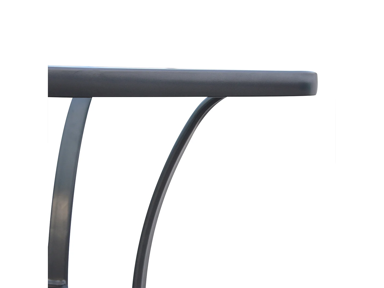 Mesa auxiliar de cristal negro 68.5x68.5x84 cm Outsunny