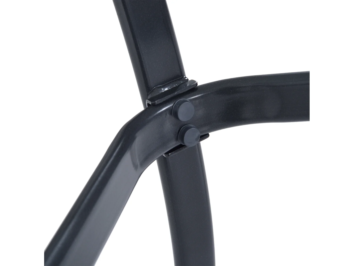 Mesa auxiliar de cristal negro 68.5x68.5x84 cm Outsunny