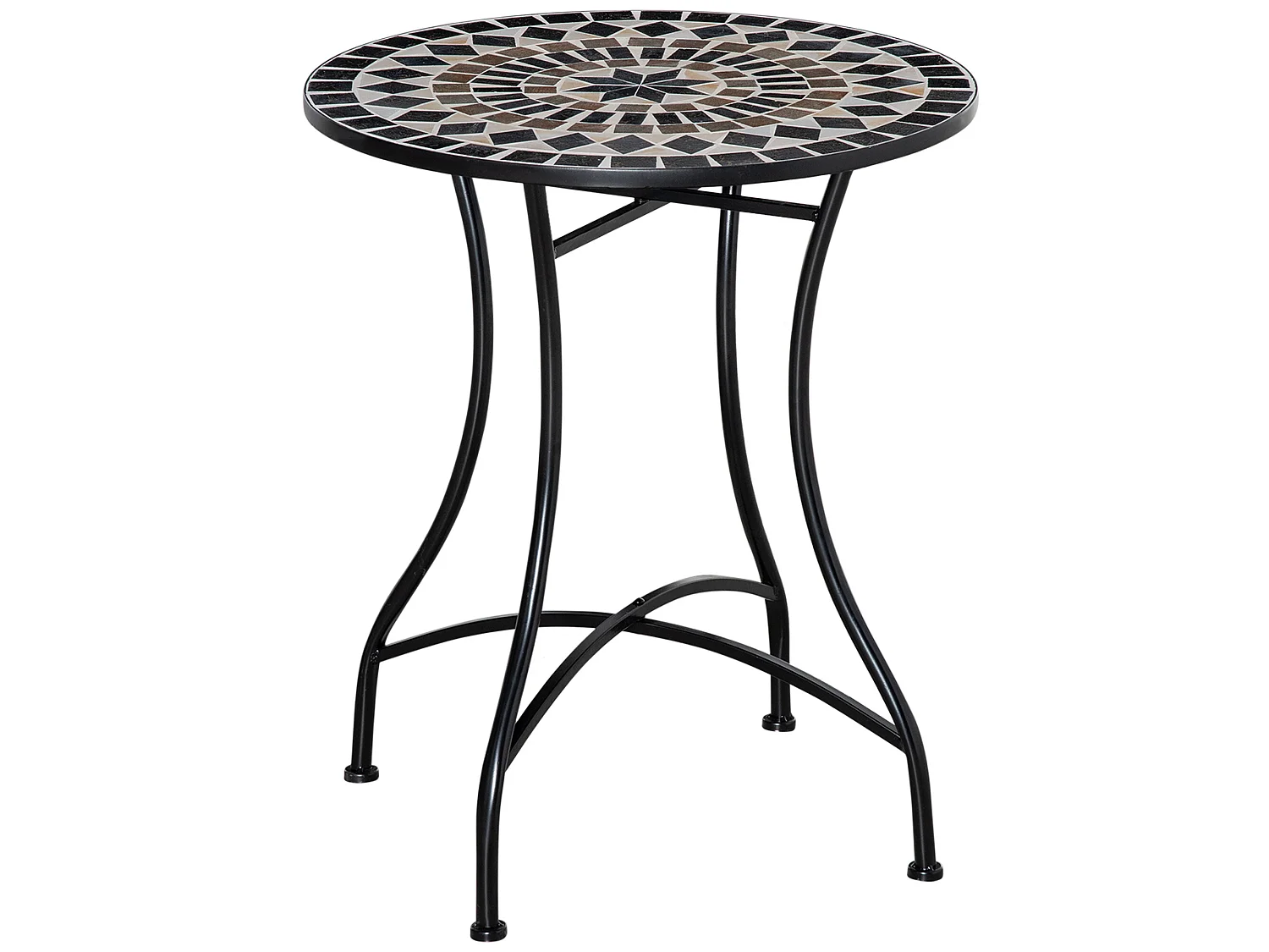 Mesa de jardín negro 60x60x71 cm Outsunny