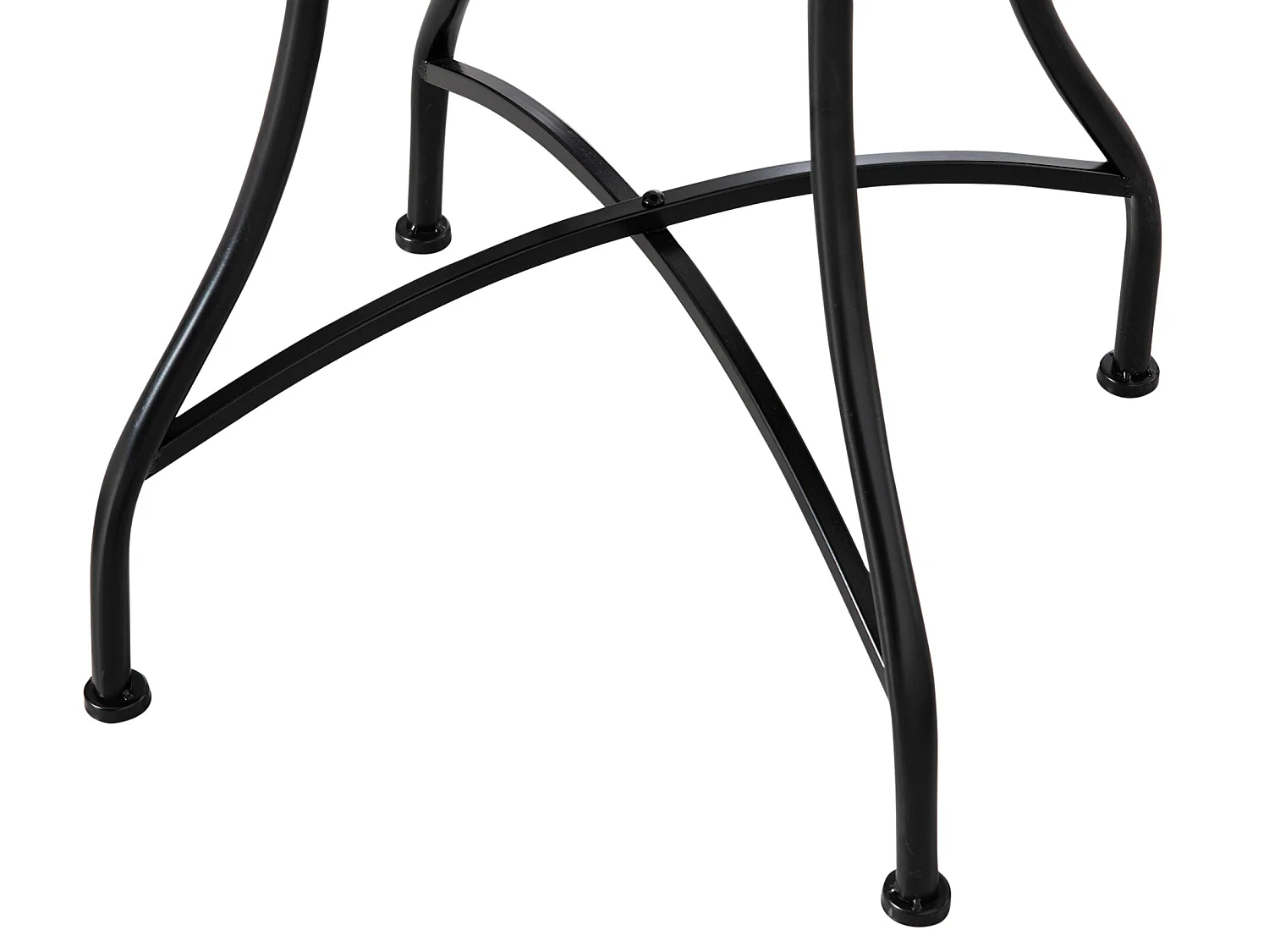 Mesa de jardín negro 60x60x71 cm Outsunny