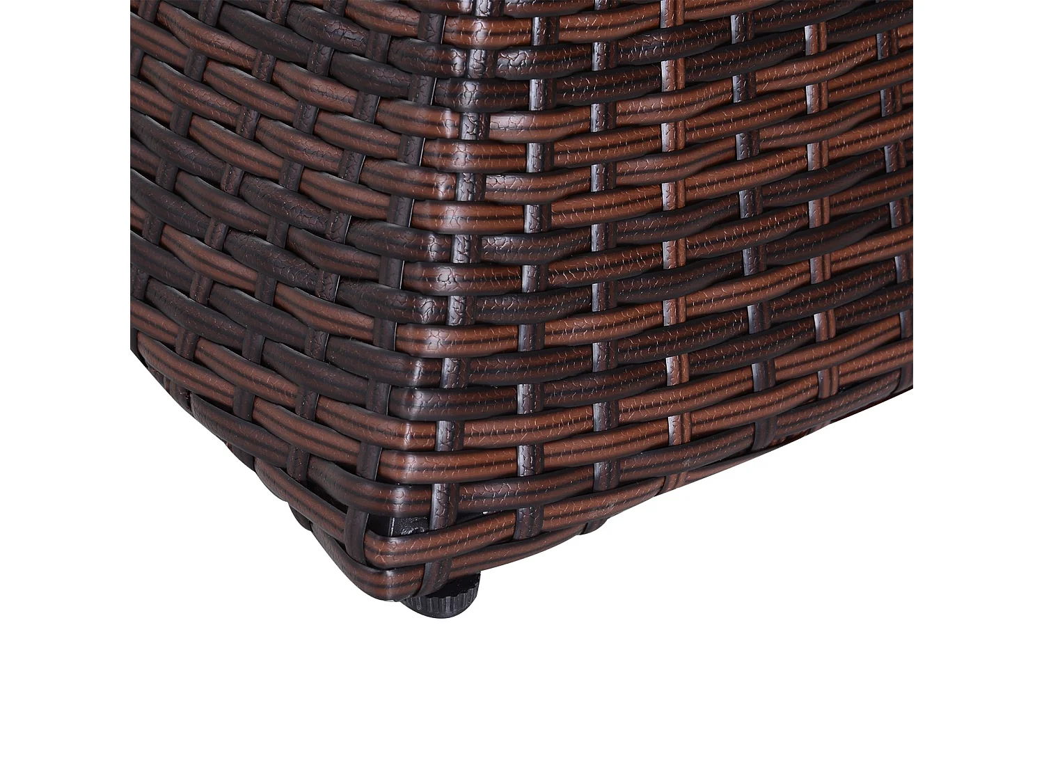 Mesa de centro ratán marrón 54x54x55 cm Outsunny