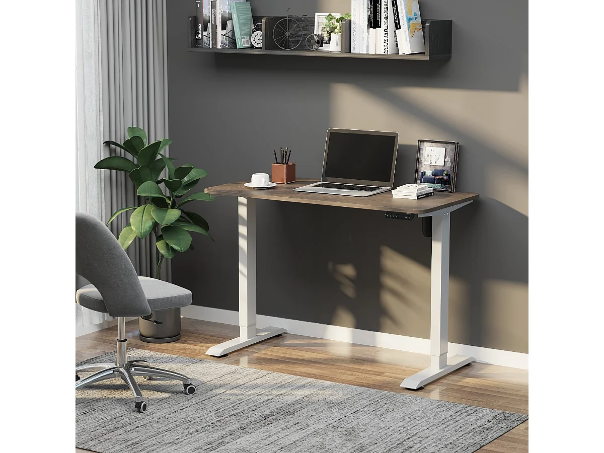 Escritorio eléctrico de pie blanco 120x60x116 cm Vinsetto
