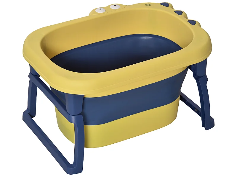 Bañera para bebé amarillo y azul 75.3x55.4x43 cm HOMCOM