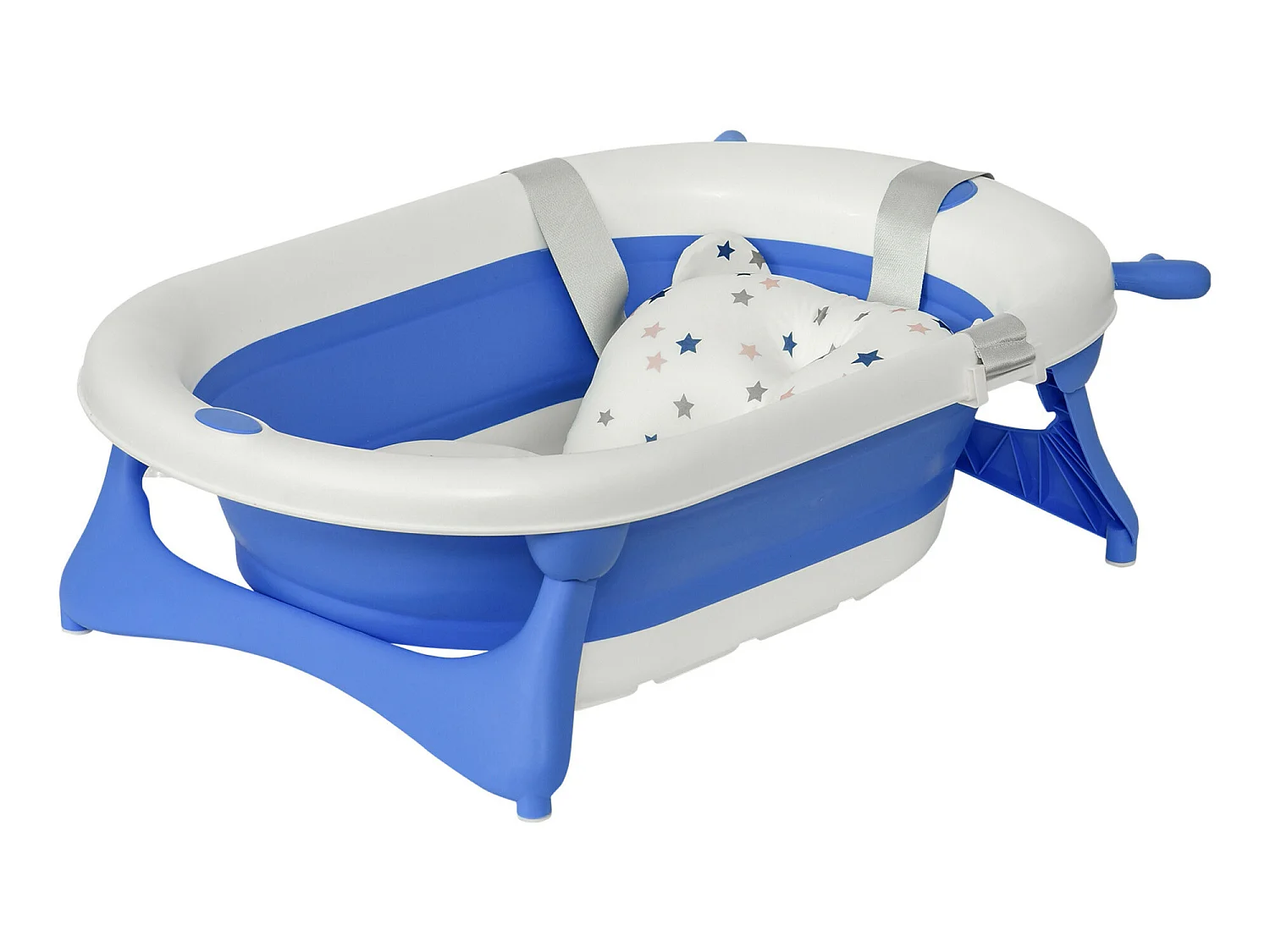 Bañera para bebé plegable azul 81.5x50.5x23.5 cm HOMCOM