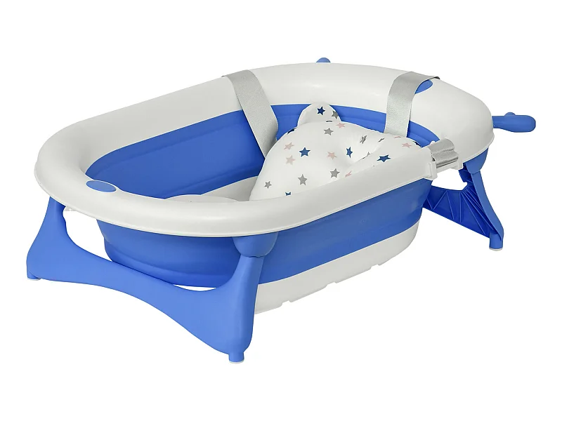 Bañera para bebé plegable azul 81.5x50.5x23.5 cm HOMCOM