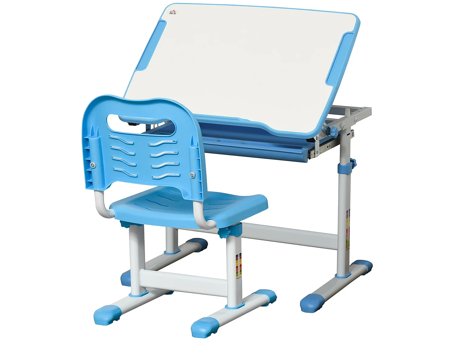 Pupitre infantil con silla azul 66x47x77 cm HOMCOM