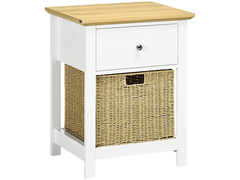 Mesita de noche blanco 49x39x64 cm HOMCOM