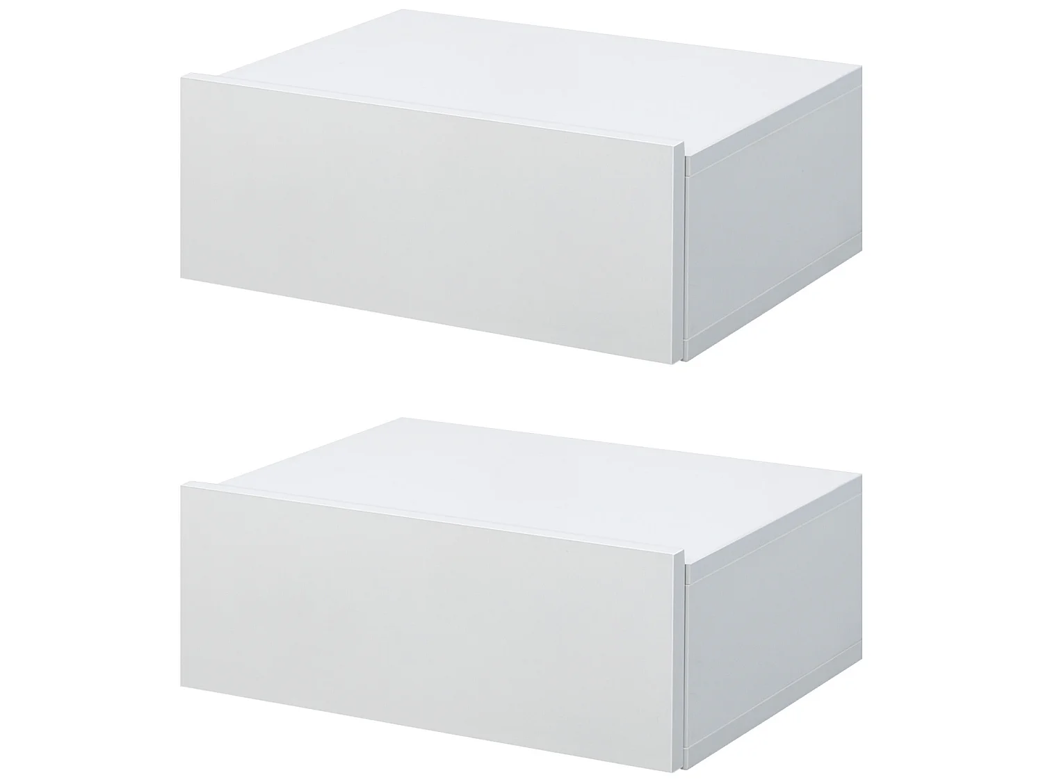 Mesitas de noche flotantes blanco 40x30x15 cm HOMCOM