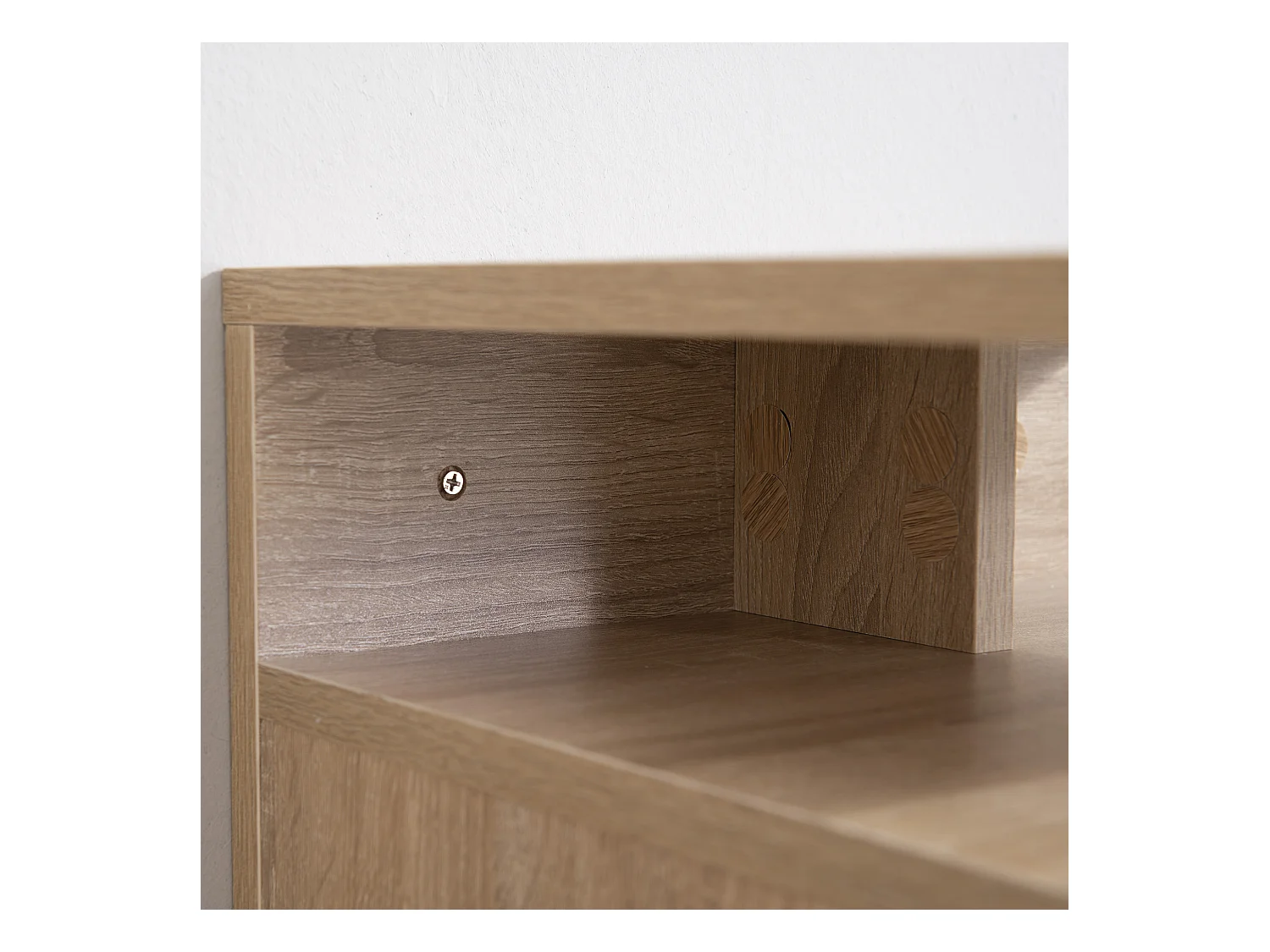 Set de 2 mesitas de noche roble 35x32x22.5 cm HOMCOM