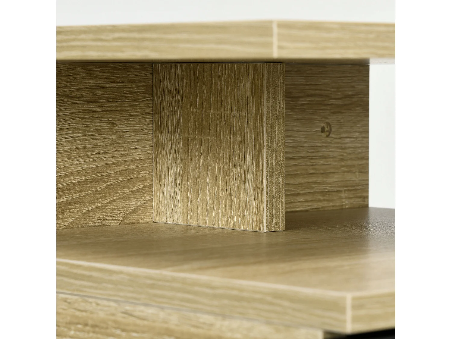 Set de 2 mesitas de noche roble 35x32x22.5 cm HOMCOM