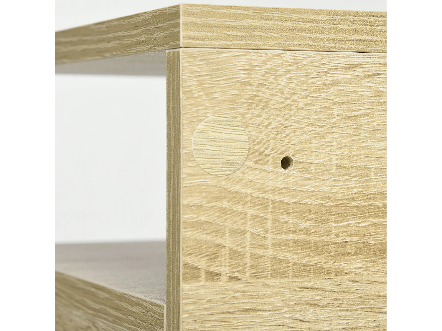 Set de 2 mesitas de noche roble 35x32x22.5 cm HOMCOM