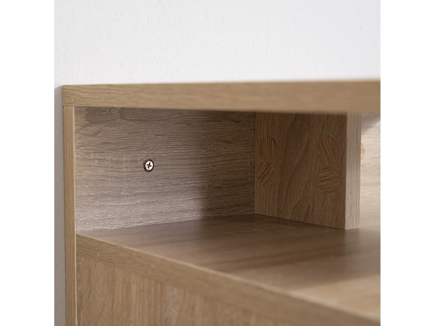 Set de 2 mesitas de noche roble 35x32x22.5 cm HOMCOM