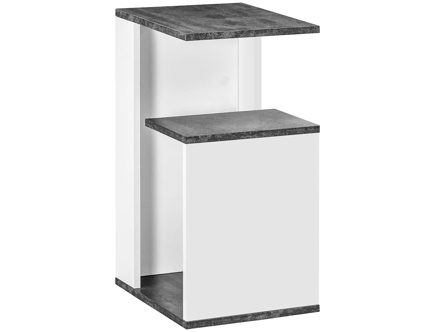 Mesilla de noche gris y blanco 35x29.5x60 cm HOMCOM