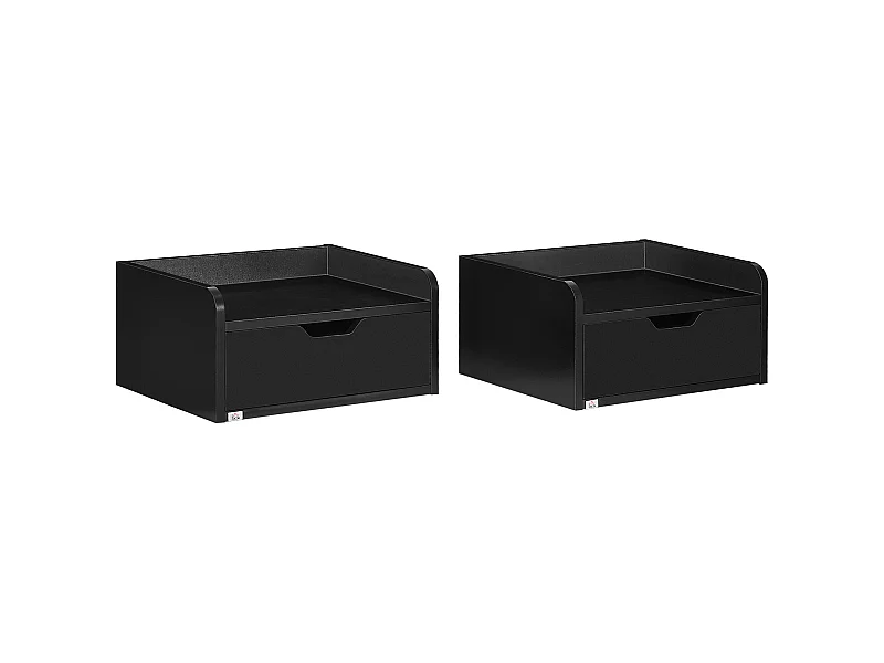 Mesillas de noche negro 40x30x19.5 cm HOMCOM