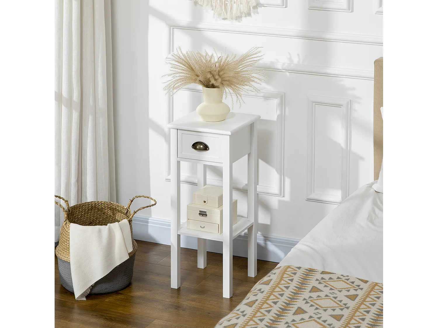 Mesa auxiliar white 30x30x75 cm HOMCOM