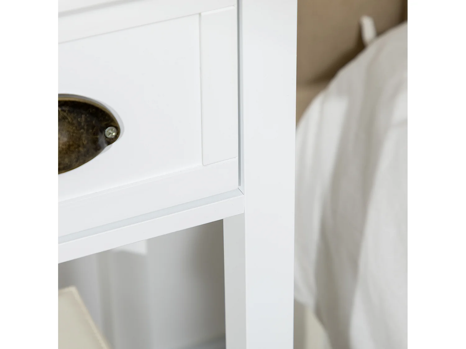 Mesa auxiliar white 30x30x75 cm HOMCOM