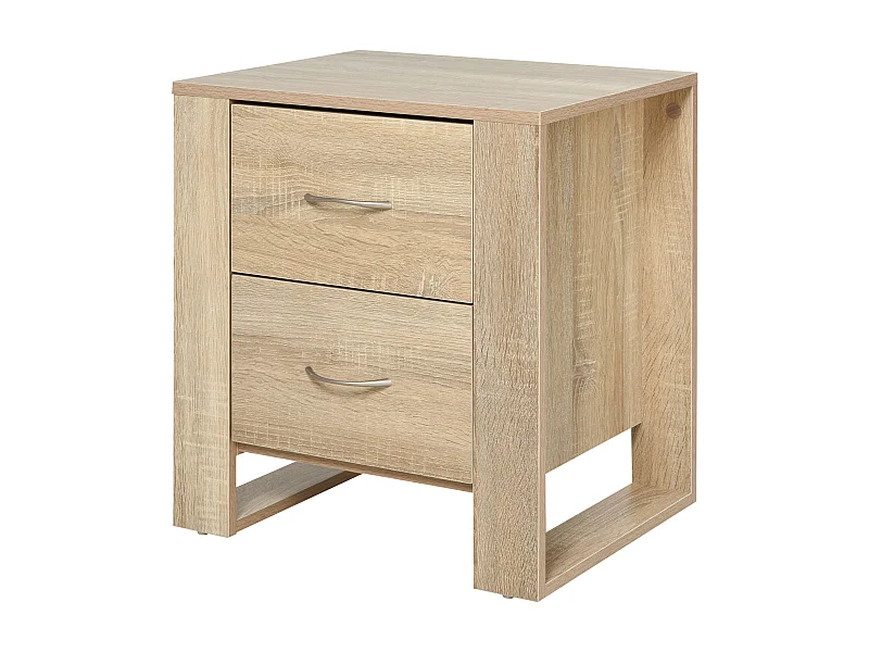 Mesita de noche roble 48x39x54 cm HOMCOM