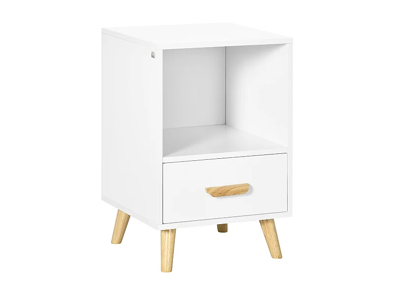 Mesilla de noche blanco 40x40x62 cm HOMCOM