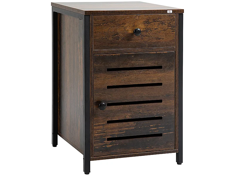 Mesilla de noche marrón 40x40x60 cm HOMCOM