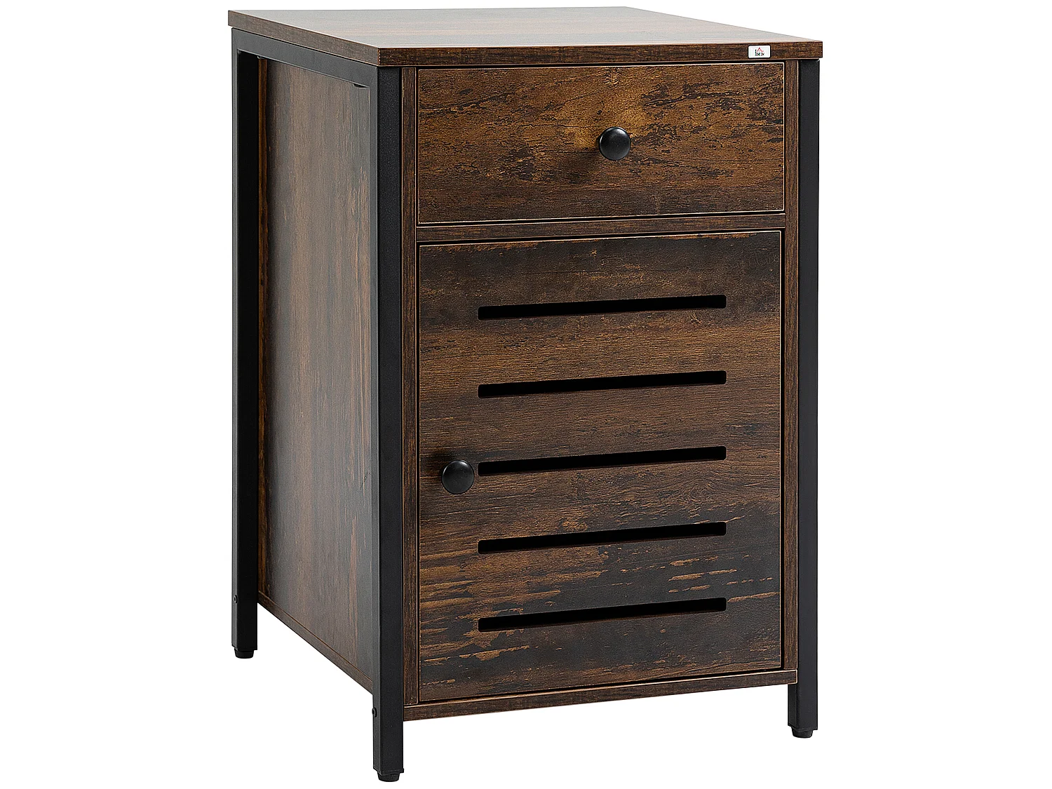 Mesilla de noche marrón 40x40x60 cm HOMCOM