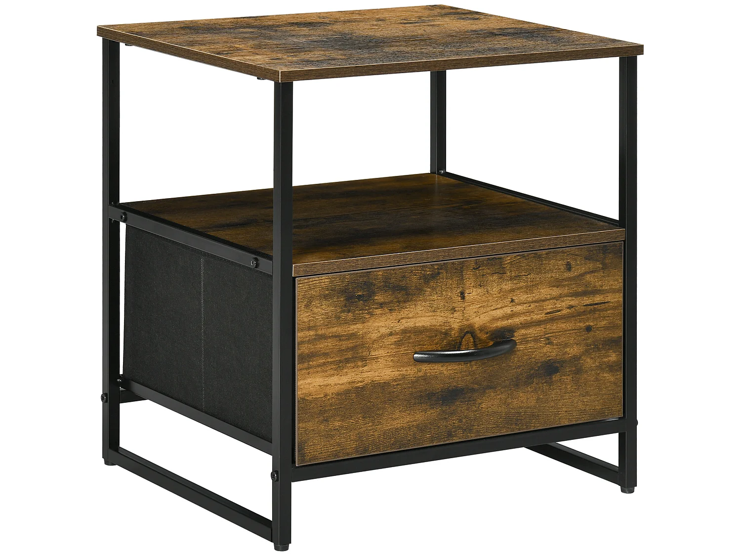 Armario de salón marrón rústico 45x40x50.5 cm HOMCOM